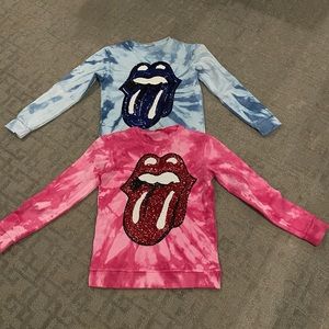 Two Rolling Stones crewnecks